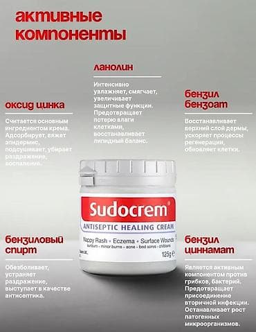 Медтовары: Sudocrem Antiseptic Healing Cream — антисептический заживляющий крем — 3