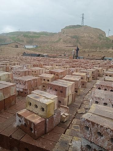 диван кызыл кыя: Тешиктүү, Бышкан кирпич, Жарым блок, 250×120×88 — 2