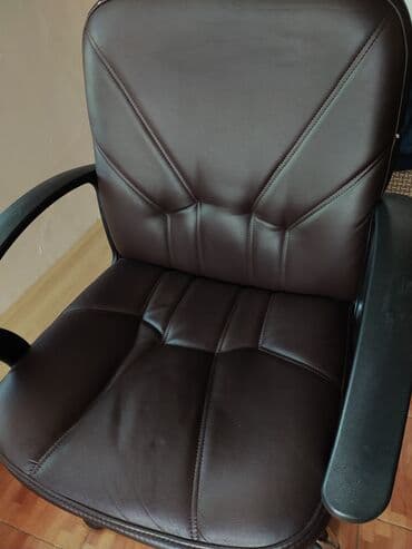 офисная мебель кресло: Офисное кресло, С колесиками, цвет - Коричневый, Экокожа — 6