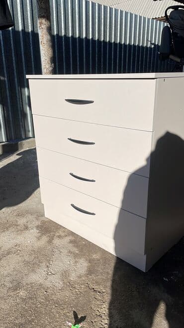 Комоды: Комод для одежды, Новый, Без зеркала, ЛДСП, цвет - Белый, Самовывоз, Бесплатная доставка, Платная доставка — 4