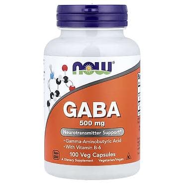 ГАМК, GABA, Нейробион форте, с витамином B6, 100 растительных капсул