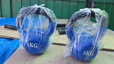 Гиря 8 кг заводская Китай обрезиненная