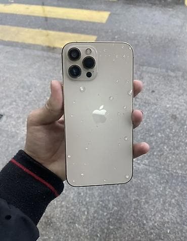IPhone 12 Pro Max, Б/у, 128 ГБ, Золотой, Защитное стекло, Чехол, 100 %