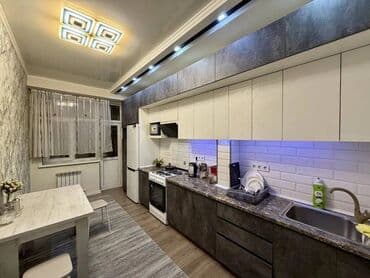 суточный квартира 2 комнатная бишкек: 2 комнаты, Агентство недвижимости, Без подселения, С мебелью частично — 1