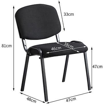 Мебель: Офисный стул, Новый, цвет - Черный, Железо — 4