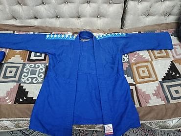 Личные вещи: Кимоно для дзюдо Kappa 4 Judo цвет-синий верх размер 150см низ тоже — 1