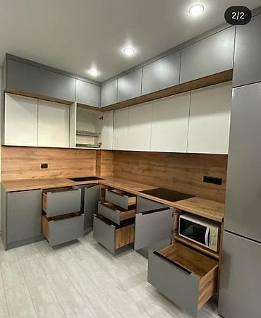 Жумшак эмерек комплекттери: Ашкана гарнитуру, Жаңы, Бөлүп төлөө менен, түсү - Боз, МДФ, Акысыз жеткирүү — 2