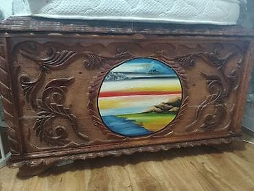 Сундуки: Сундук, Для белья, Дерево, цвет - Коричневый — 1