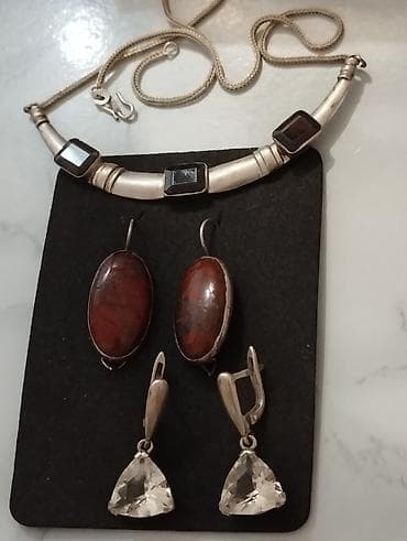 Серебряные колье, Проба 925, Женские, Б/у, Аметист — 8