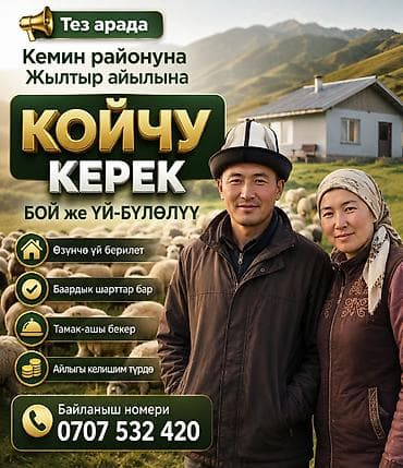 Работа: Требуется Пастух, Оплата: Сдельная, Питание — 1