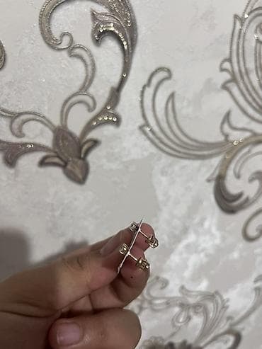 золото серьги 583: Серьги, Проба 585, Фианит, Женские — 3