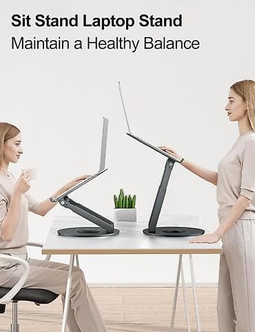 e mount: Телескопическая подставка для ноутбука Tounee. Цвет Space Grey. Новая — 3