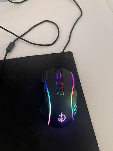 Стол компьютерлери жана комлектөөчүлөр: Игровая проводная мышь с RGB‑подсветкой - Эргономичная форма для — 2