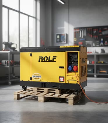 бу генераторы: Генератор ROLF TOP-18000TD, выполненный в желто-черном корпусе — 1