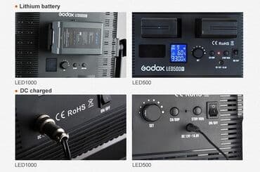 led подсветка: Светодиодная панель Godox LED1000C **Особенности:** - Регулируемая — 4