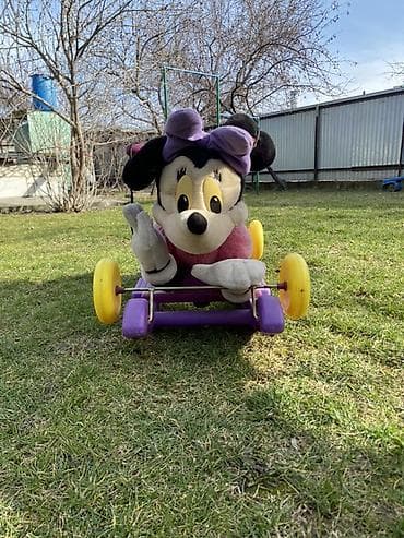 Детский мир: Детская каталка-качалка с мягкой игрушкой в виде персонажа Микки Маус — 3