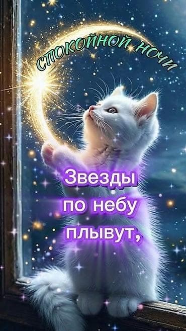 звездний небо: Дизайнерская открытка-изображение “Спокойной ночи” - Формат — 1