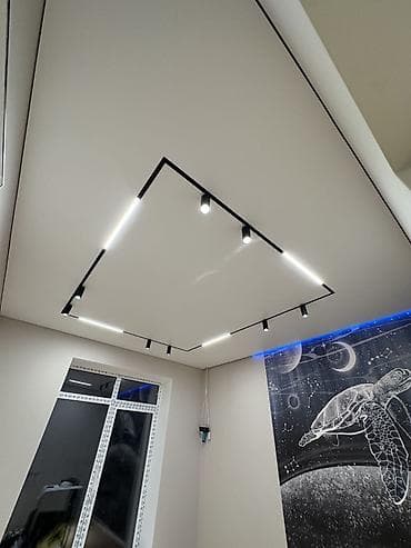 плинтус потолочный: Натяжной потолок Матовое — 7