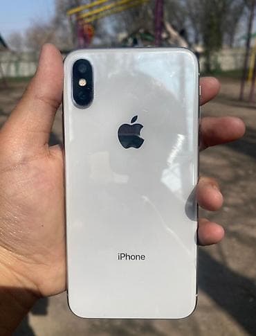 IPhone X, Б/у, 256 ГБ, Серебристый, 100 %