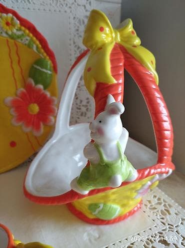 кулич набор: Пасхальный керамический набор для сервировки Состав: - Большое — 2