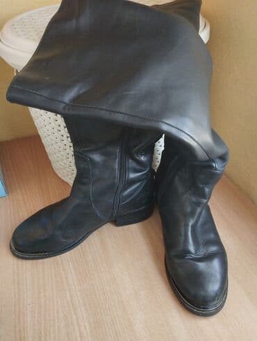 сапоги из натурального меха и кожи: Кожаные зимние сапоги — 3