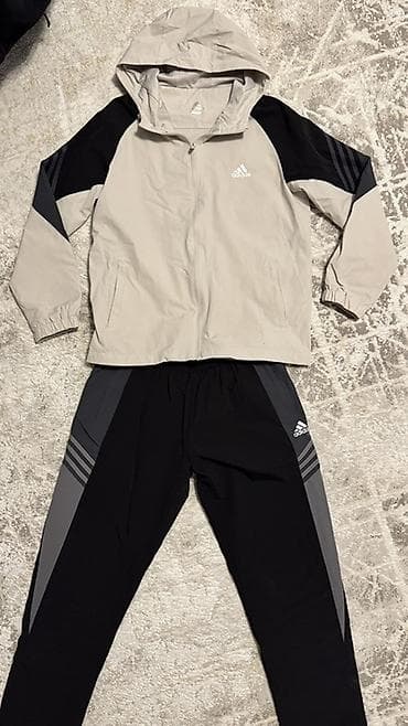 adidas костюм: Спортивный костюм adidas (ветровка + брюки) подростковый на рост 164 — 1