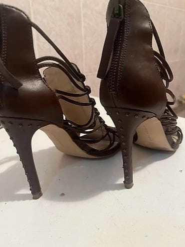 акула трико: Босоножки Zara Woman на высоком каблуке - Модель: открытые — 3