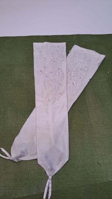 купить золотые серьги с жемчугом: Перчатки, варежки, Женские, Новый, цвет - Белый — 16