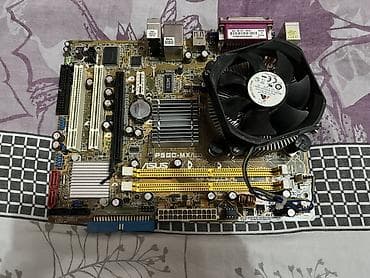 ddr2: Материнская плата для ПК, Б/у, Asus, LGA775, Micro-ATX — 1