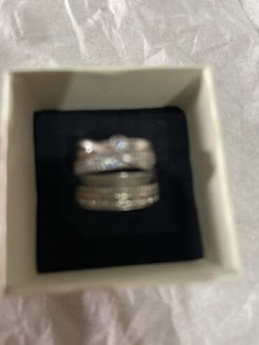 аксессуары для свадебного платья: Кольцо, Коктейльное, Проба 925, Женские, Топаз, Циркон, Новый — 2