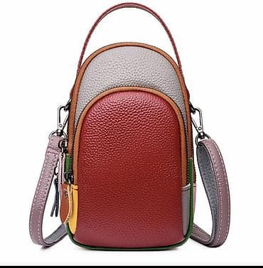 Яркая компактная женская сумка-кроссбоди кожа натуральная - Формат