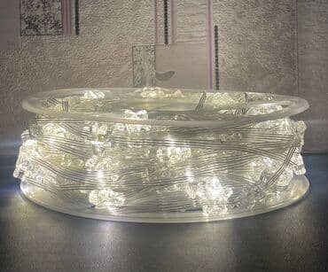 садовый светильник: Уличная гирлянда 50 м Светодиоды в форме звёздочек. Прекрасно — 4