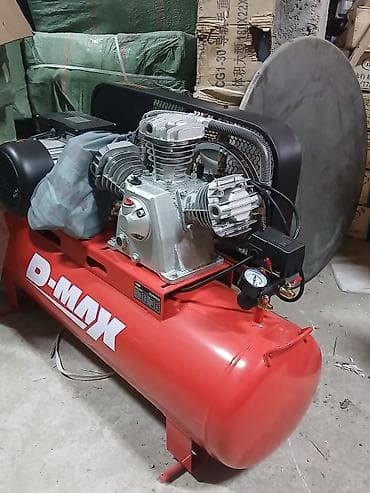 Компрессор поршневой D-MAX, ременной привод, горизонтальный ресивер