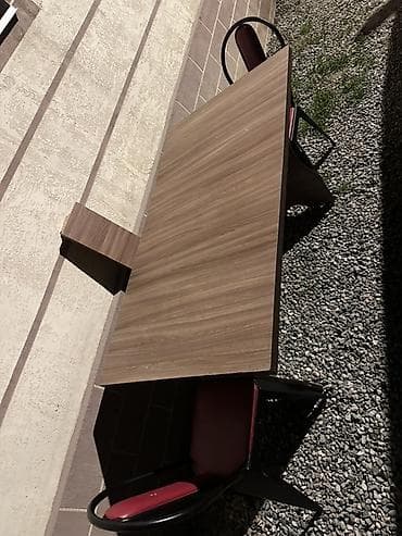 Кухонный стол и стул, цвет - Коричневый