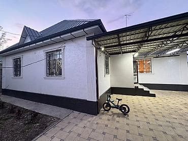 тынчтык ж м: Дом с благоустроенным двором и навесом для авто. - Одноэтажный дом с — 4