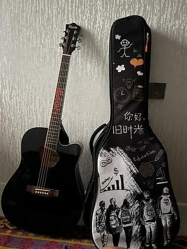 комуз рисунок легкий: Акустическая гитара Tayste T-416-BK + чехол - Тип: акустическая — 2