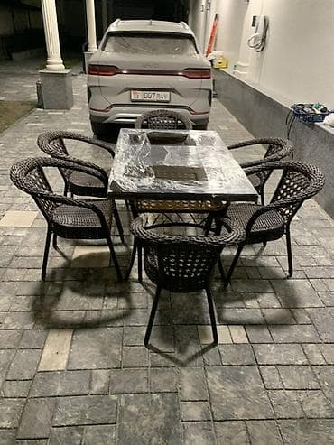 каменная: Комплект садовой мебели, Кресла, Ротанг — 6