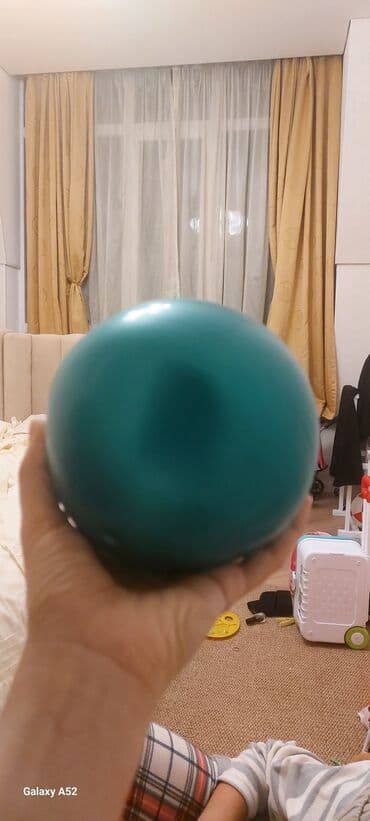 мячи для художественной гимнастики: Мяч для фитнеса бирюзового цвета. Этот компактный и легкий мяч — 1