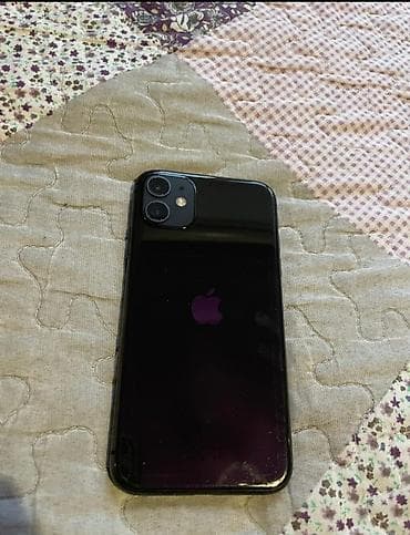 IPhone 11, Б/у, 256 ГБ, Черный, Чехол, 100 %