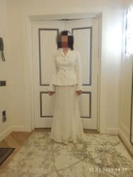 Костюм с юбкой, Модель юбки: Годе, Макси, Пиджак, Турция, L