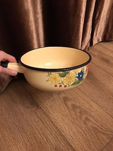 Советский новый дуршлаг, эмалированный, плотный добротный и — 1