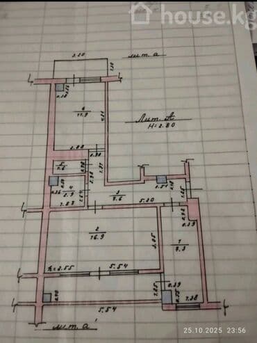 квартира в районе бгу: 2 комнаты, 62 м², Индивидуалка, 9 этаж — 10