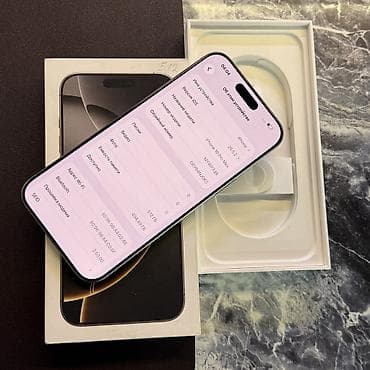 iphone 6a: IPhone 16 Pro Max, Б/у, 512 ГБ, Natural Titanium, Коробка, 91 % — 2