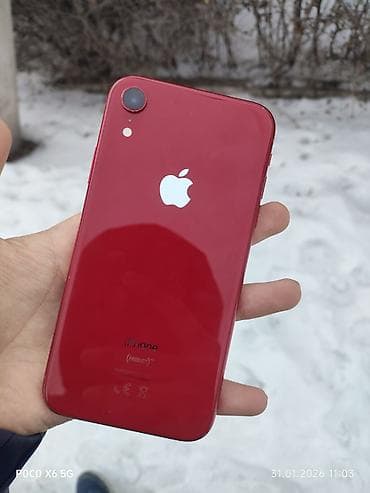 IPhone Xr, Б/у, 64 ГБ, Красный, Чехол, 85 %