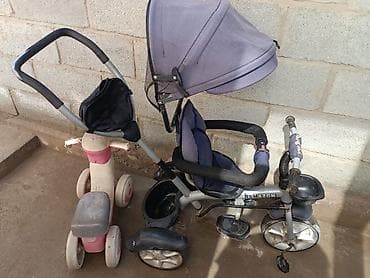 трёх колесные велосипеды: Детские велосипеды/каталки (на фото два изделия): 1) Трёхколёсный — 1