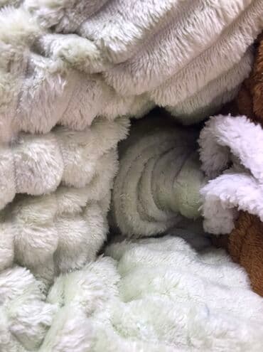 детское одеяло на овчине: Плед, Корея, Новый, Все сезоны, Двусторонний — 21