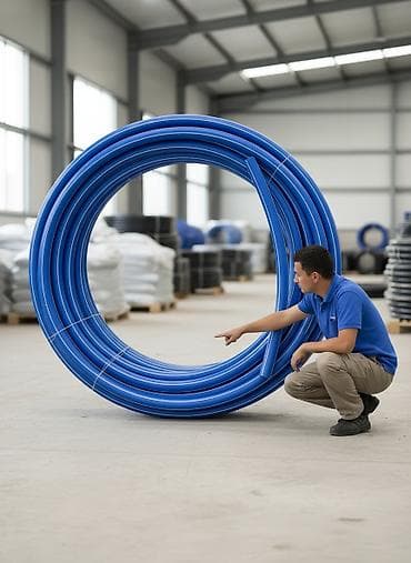 Полиэтиленовая труба в бухте 50 метров Питьевой размер 110 -