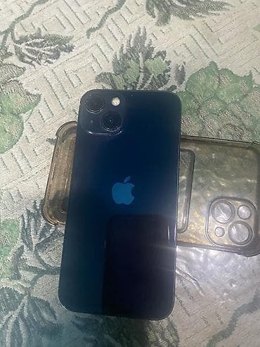 IPhone 13, Б/у, 128 ГБ, Синий, Чехол, 72 %