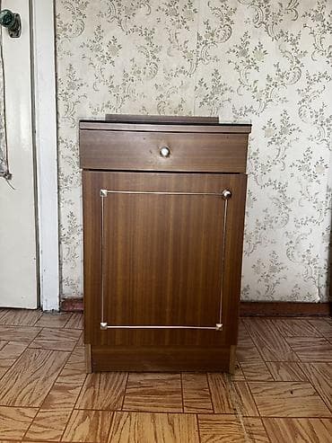 Тумба для кухни, Без мойки, Напольная, ДСП, цвет - Коричневый