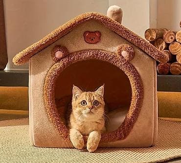 маленькая собачка: 🐩Домик-лежанка для собак и кошек, мягкий, закрытый - Формат — 2